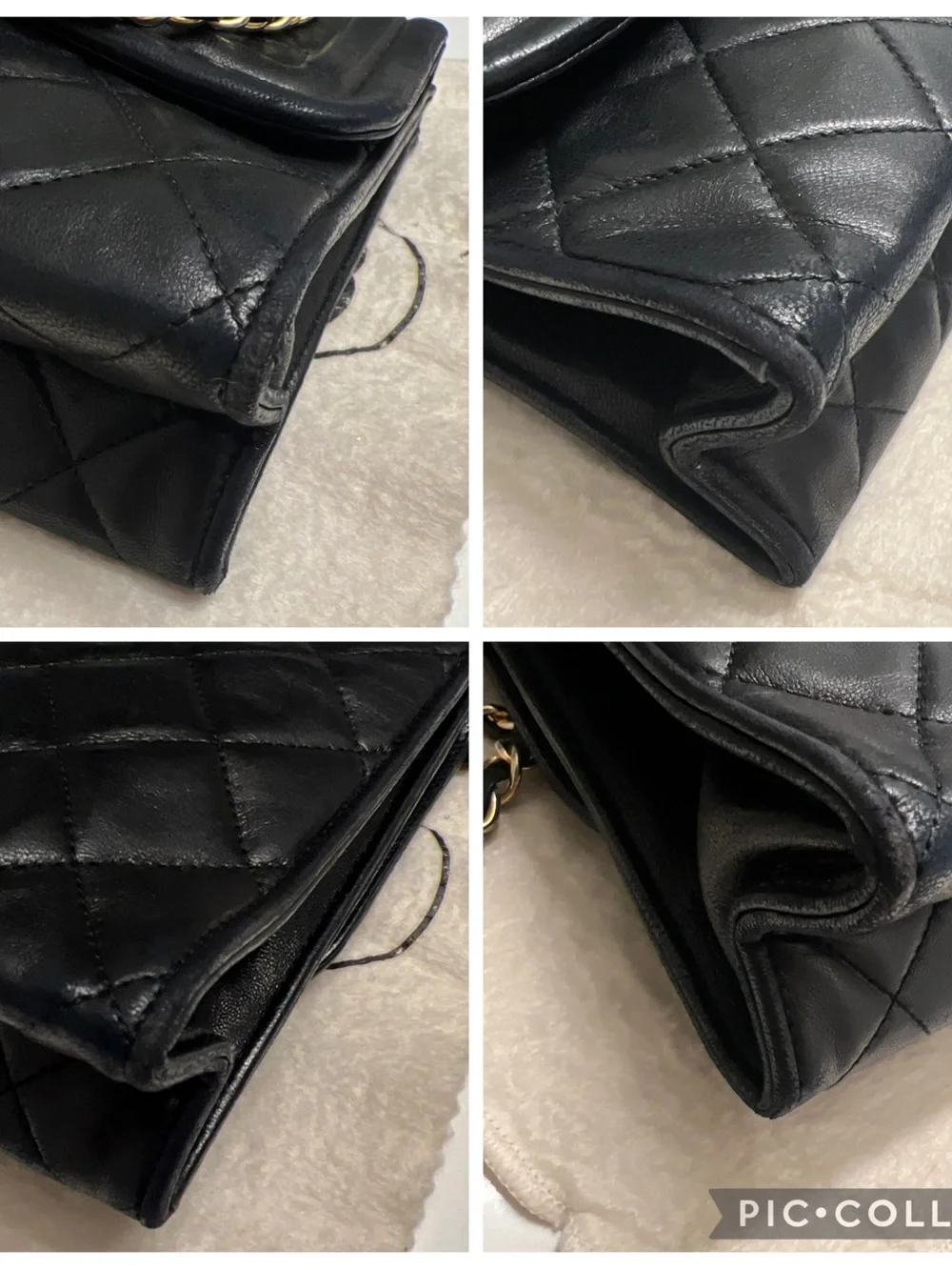 Vintage Chanel Black Lambskin Tassel Flap Bag 24k Gold HW - Black card/dust bag